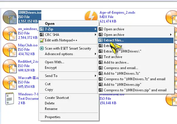 Как сделать файл iso из zip